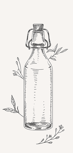 naschglas flasche illustration